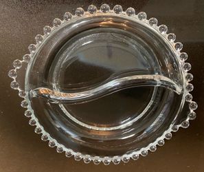 VINTAGE IMPERIAL GLASS CANDLEWICK DIVIDED DISH