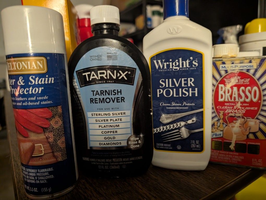 Polishing Lot - Silver, Brass, Leather/suede Protector