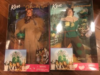 Barbie Wizard Of Oz - 2 Kens - Scarecrow & Cowardly Lion 1999 NRFB