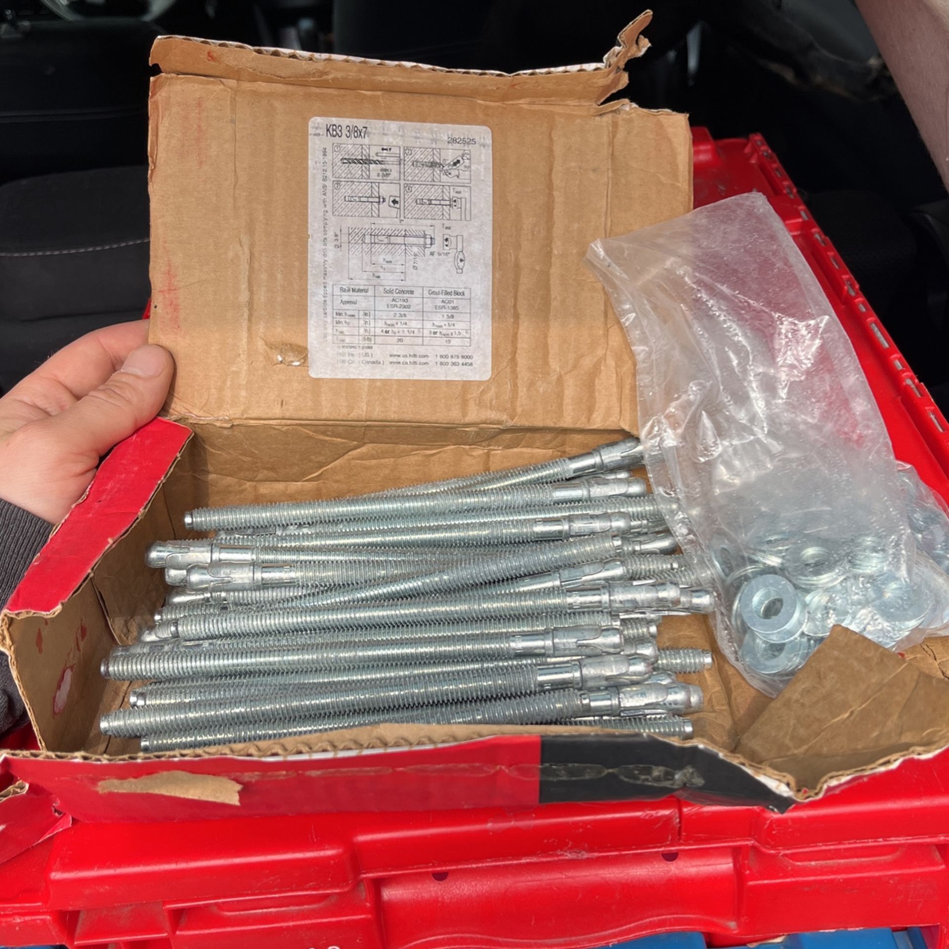 Hilti Anchors Kb3 3/8x7