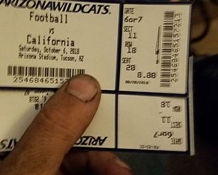 2 uofa tickets 35 for both