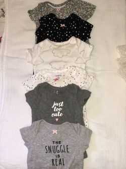 Baby girl 3-6 month onesies
