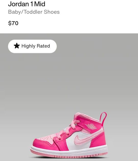 Jordan 1 Mid toddler
Used
Size 9c