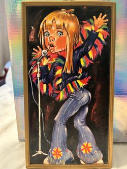 Vintage Print Hippie Girl By Jollyle 1960/1970