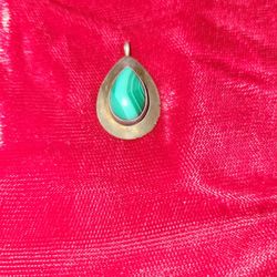 Vintage Sterling Turquoise Pendant