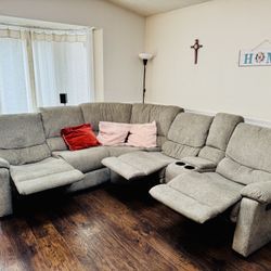 Sectional Sofa w/ 3 Recliners – $800 (Pickup Only)