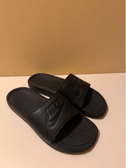 Blacked Out Nike Slides