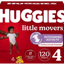 HUGGIES LITTLE MOVERS SIZE4….$40