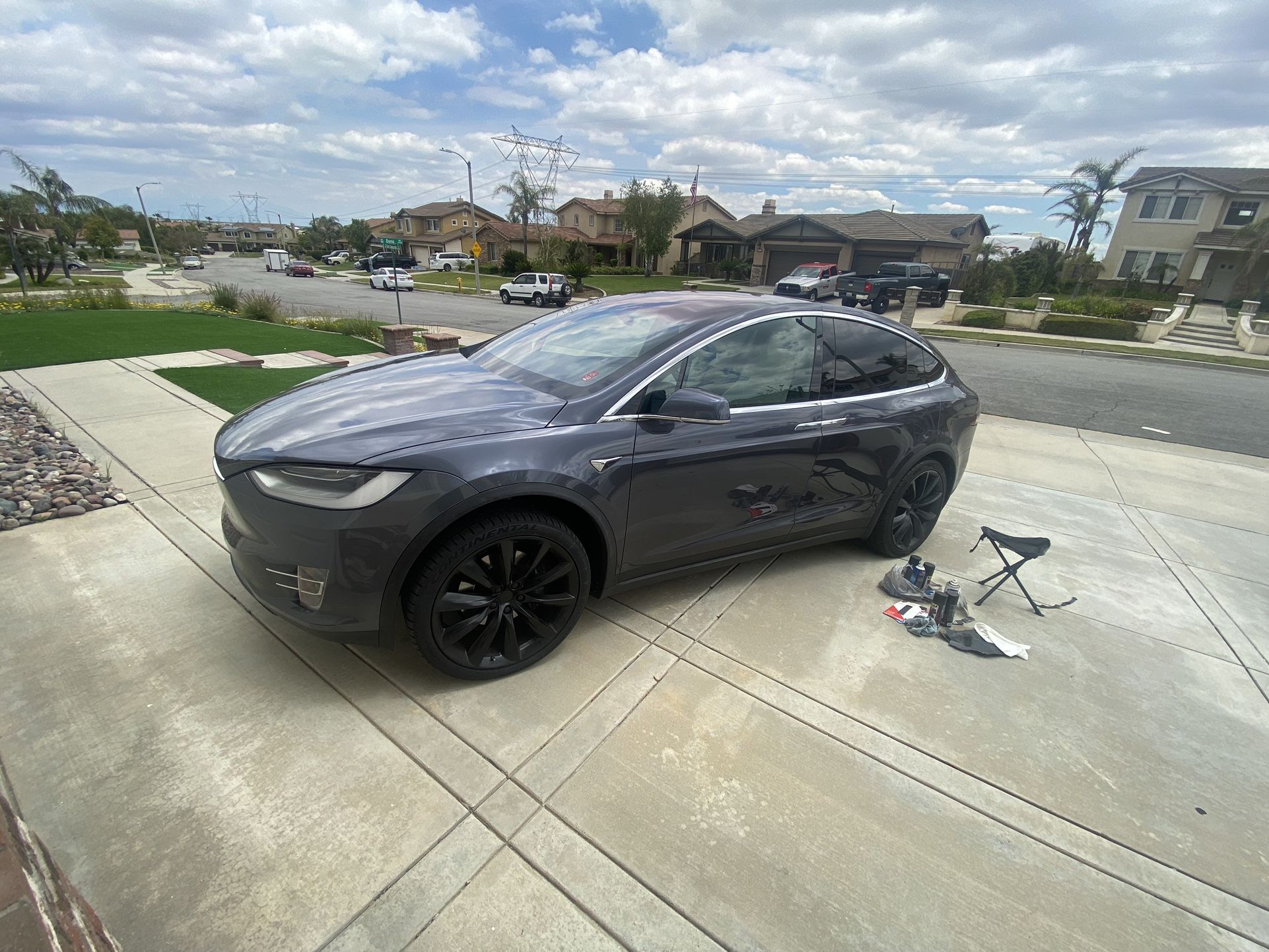 Curb Rash Tesla Wheel