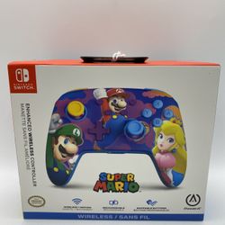 PowerA Enhanced Wireless Controller Switch Super Mario Colored Splash Heroes