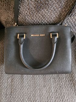 Michael Kors Black Saffiano Leather Satchel