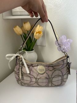 Coach Op Art Plaid Glamour Shoulder Bag