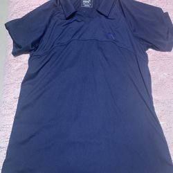 Womens Navy Blue Puma Polo Golf Shirt Mesh Back 