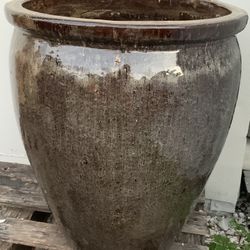 Big Glazed Ceramic Pot 