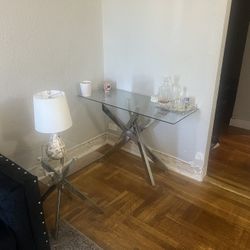 Lamp, End Table And Wall Table