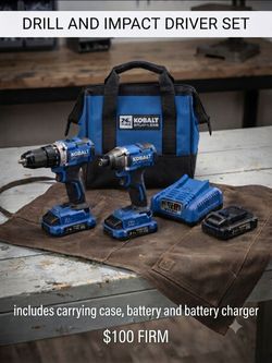 Drill &Impact Driver Set $100