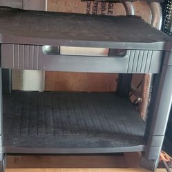 Small Rolling Printer Stand with a Paper Tray