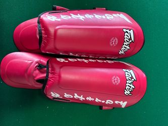 fairtex shin guards red