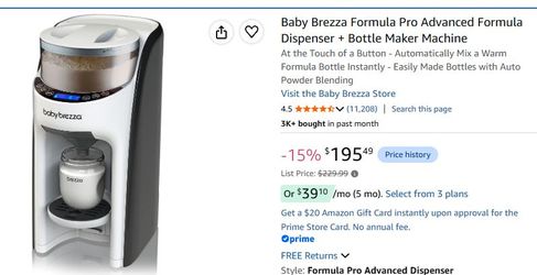 Baby Brezza Formula Pro Advanced Formula Dispenser