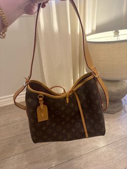 Louis Vuitton Classic Monogram Shoulder Tote Bag + Matching Clutch/Organizer