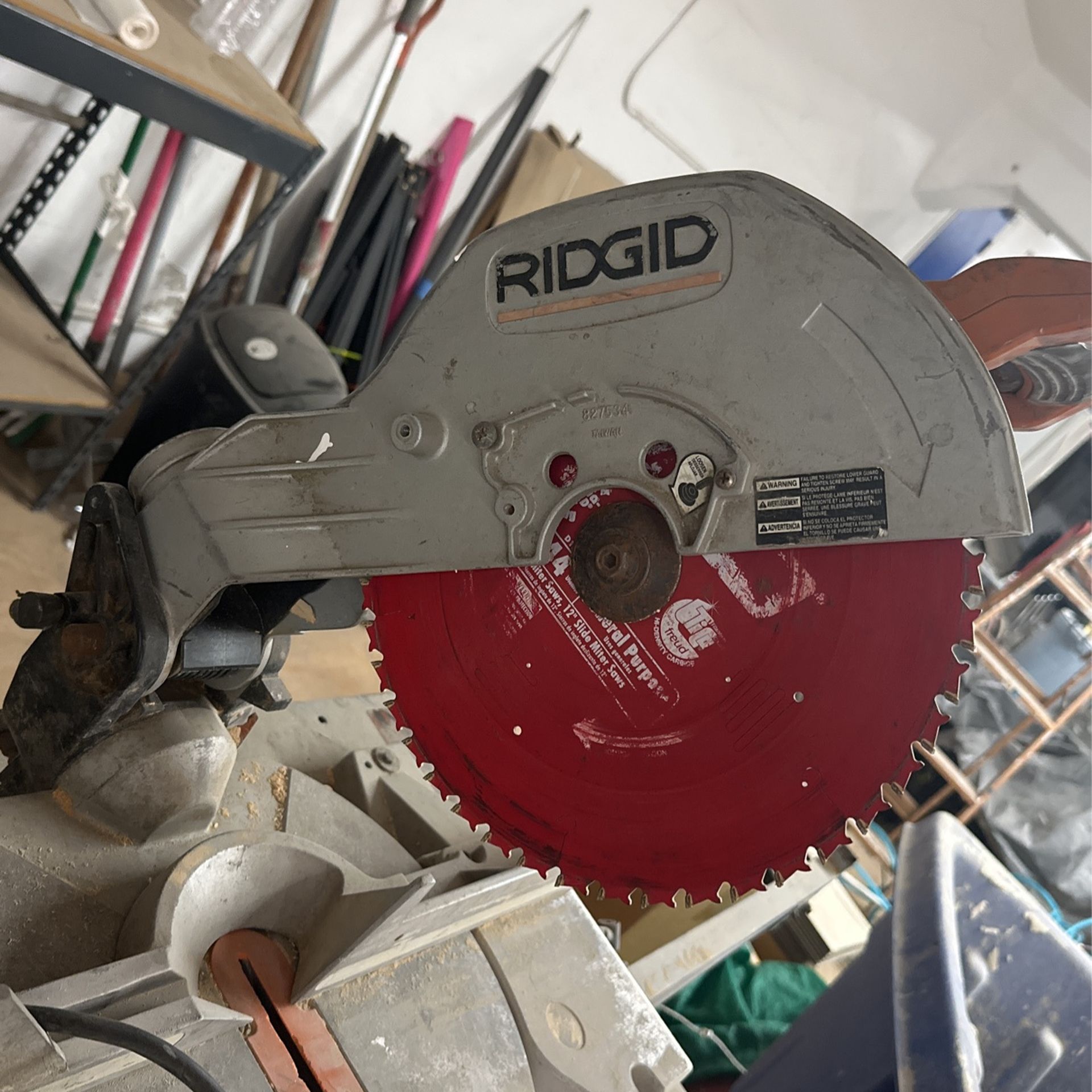 Ridgid 12” Miter Saw, Single Bevel