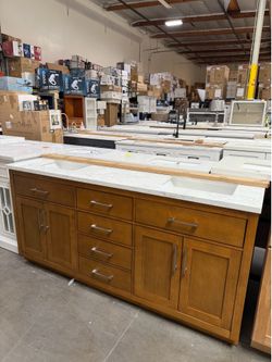 OVE Decors Alonso 72” Vanity in Brown