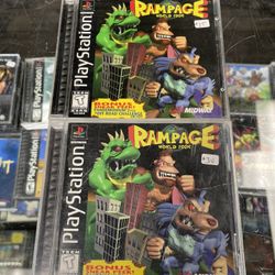 Rampage Ps1 $30-$35 Gamehogs 11am-7pm