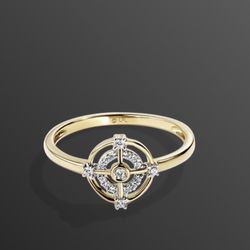 Gold and Diamond Ring