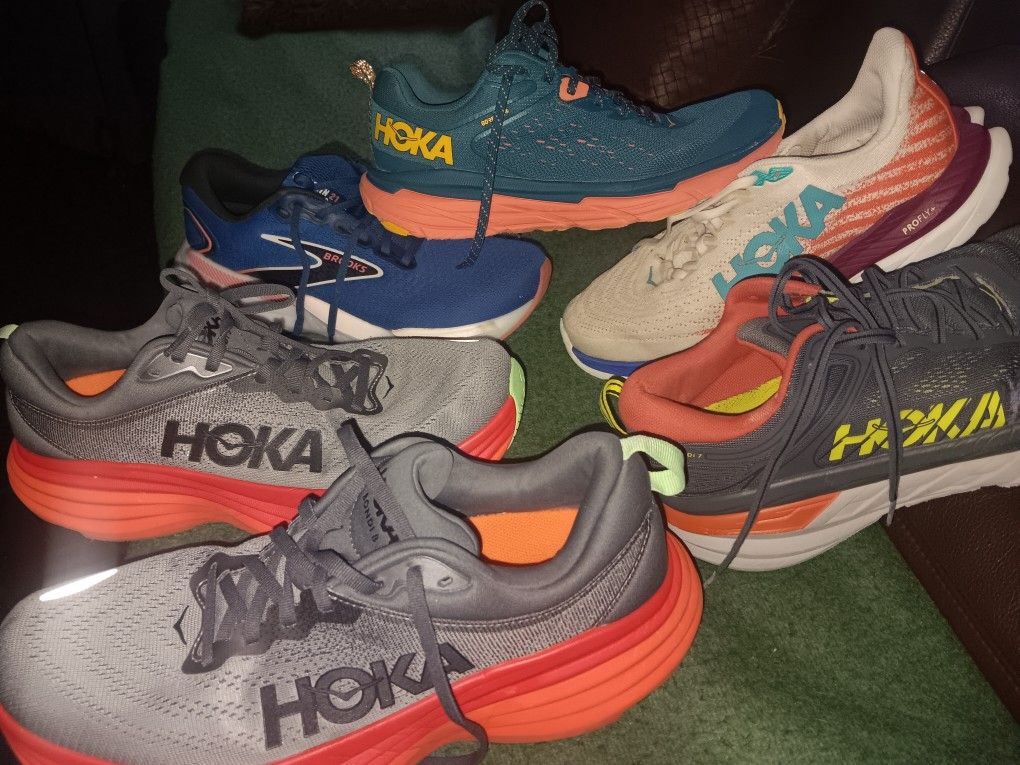 Mens Hokas And Brooks Size 9 9.5