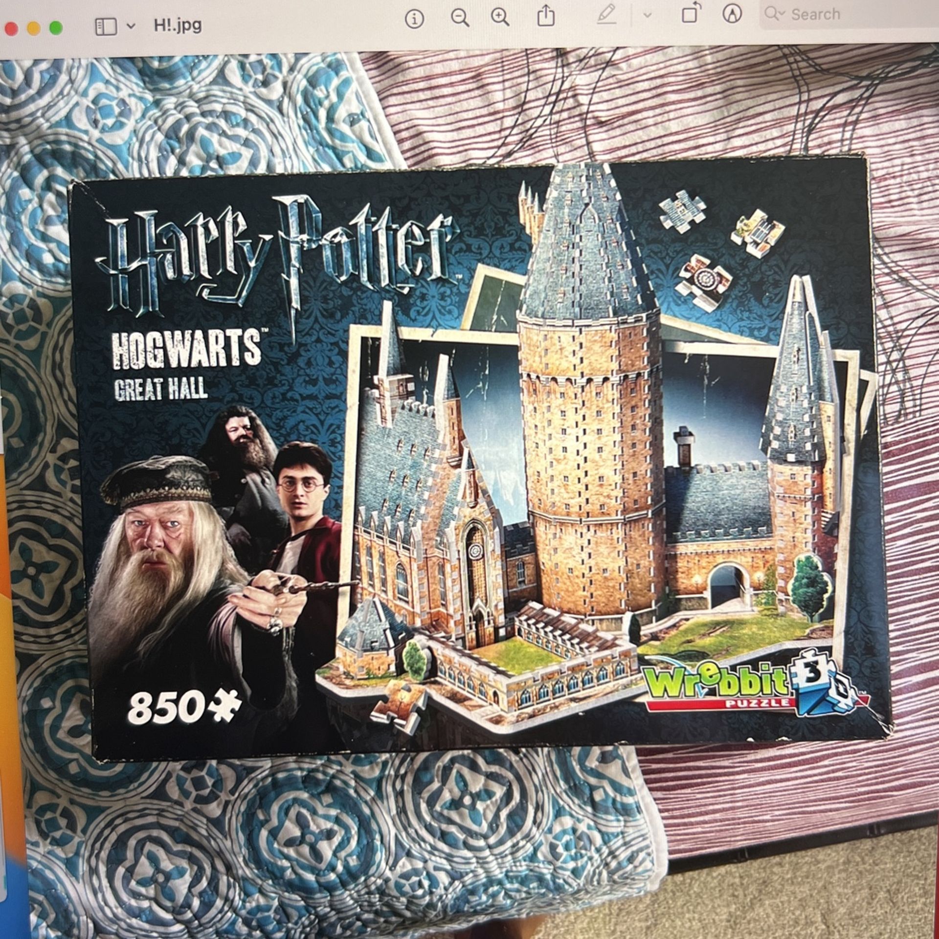 Harry Potter Hog warts Great Hall 3D 850 Pieces Lego Set