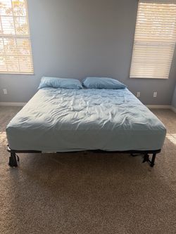 King Eastern  bed mattress with platform rail.