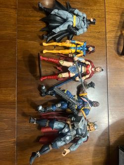 Marvel legends DC figures lot Thor, Batman, Bishop