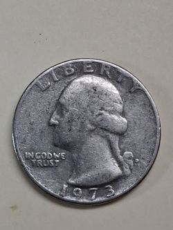 1973 D MINT QUARTER WITH ERROR