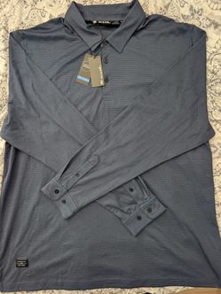 Travis Mathew Men's Long Sleeve Polo Shirt Size 3XL