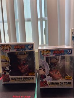 Naruto Funko POP- Naruto on Gamakichi and Jiraiya on Toad