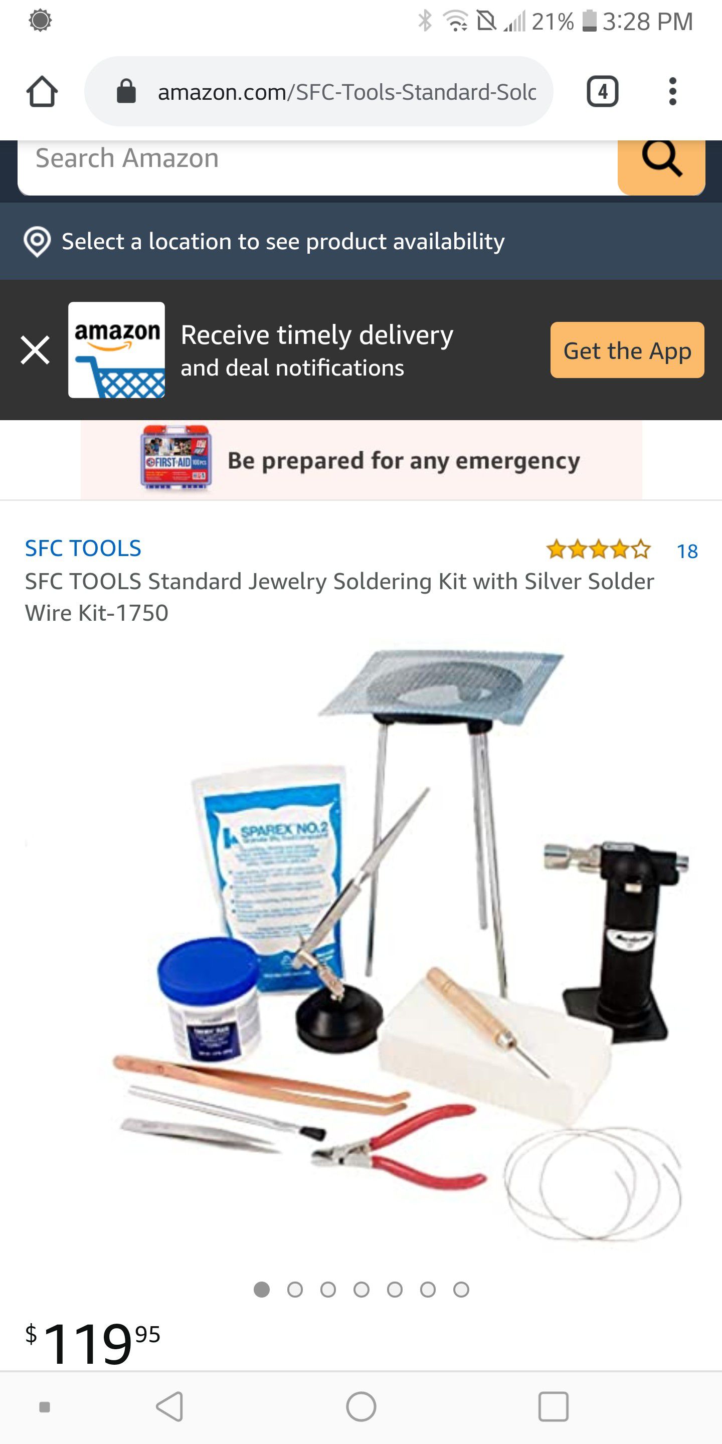 SFC TOOLS Standard Jewelry Soldering Kit with Silver Solder Wire Kit-1750