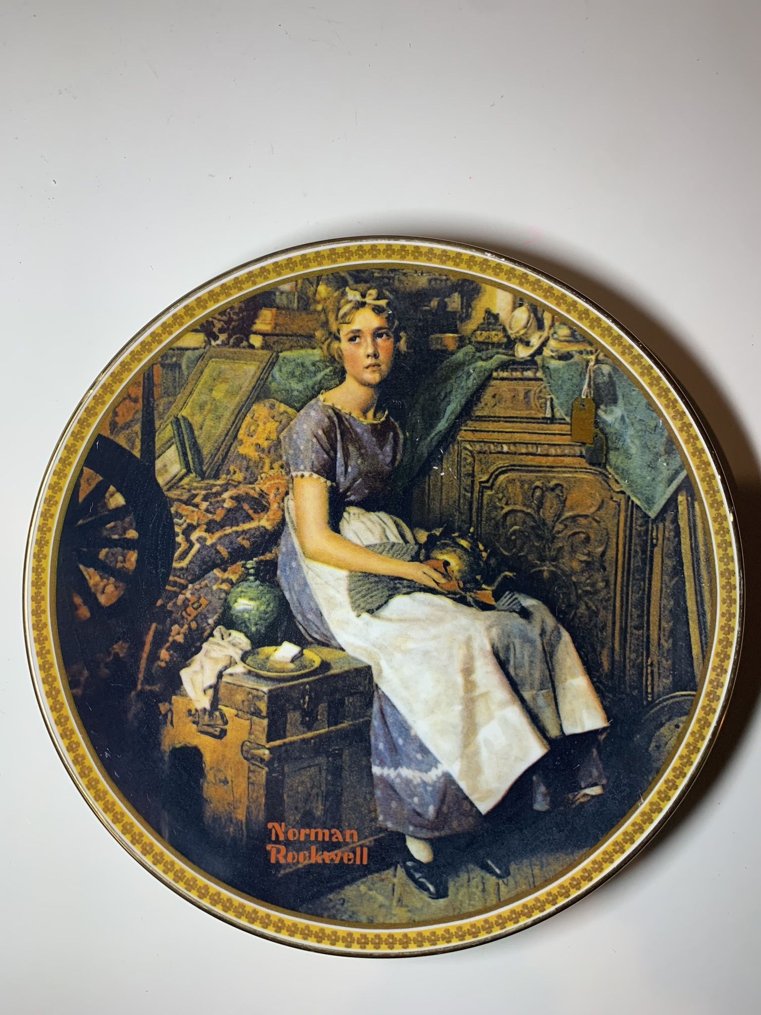 Dreaming In The Attic Norman Rockwell Plate