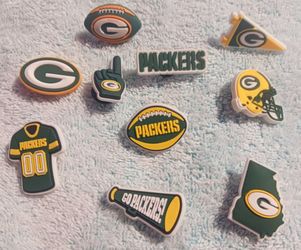 10pc Packers croc charms