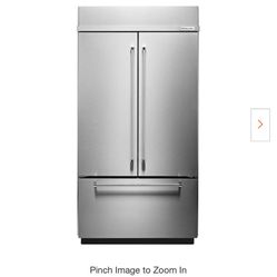 Kitchen Aid 42” Built In Refrigerator In Stainless Steel New In Box 