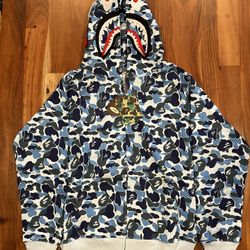 Blue Bape Hoodie 