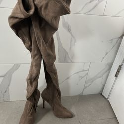 Tan Thigh High Boots