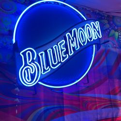 Blue Moon Neon Beer Sign