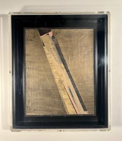 Original 1980s Michelle Knoblauch Abstract Mixed Media Acrylic Painting #78