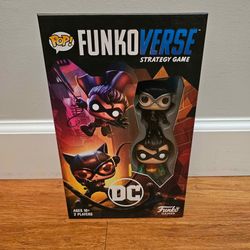 🔹 DC Comics Catwoman Robin Funkoverse Strategy Board Game 2 Figure Set Sealed