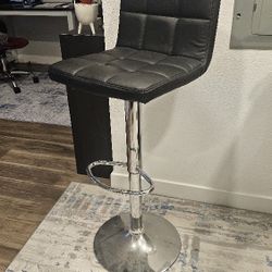 Bar Stools Modern PU Leather Adjustable Swivel Barstools, Armless Hydraulic Kitchen Counter Bar Stool