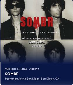 SOMBR Concert Ticket β San Diego 2026