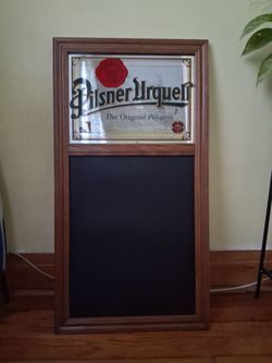 Pilsner Urquell Framed Mirror Chalkboard Sign