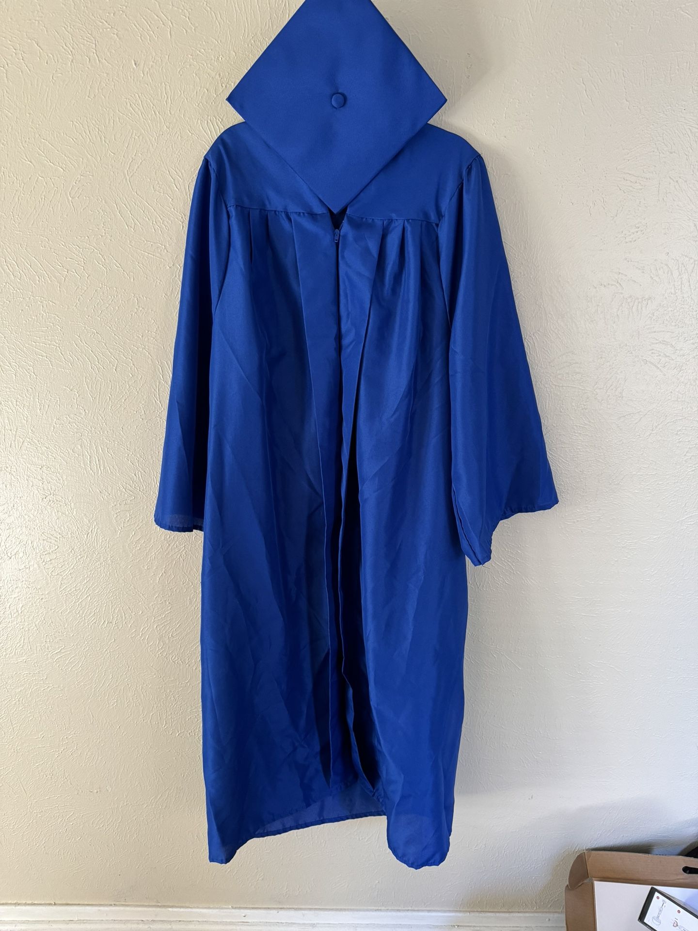 Blue Graduation Gown & Cap 