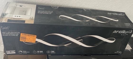 Artika swirl LED Black vanity Light New