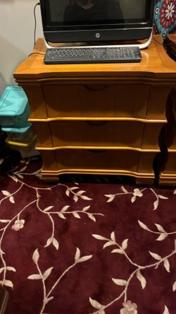 Two Nightstands Solid Wood